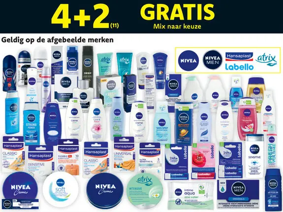 Aanbieding: Nivea (Men), Hansaplast, Labello of Atrix