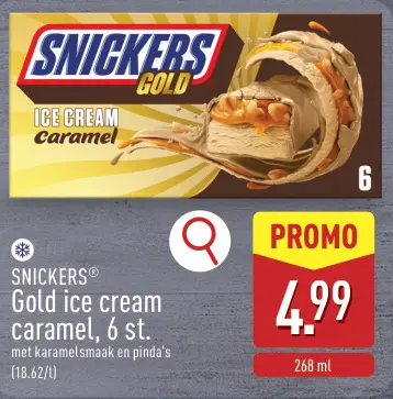 Promotie: Gold ice cream caramel
