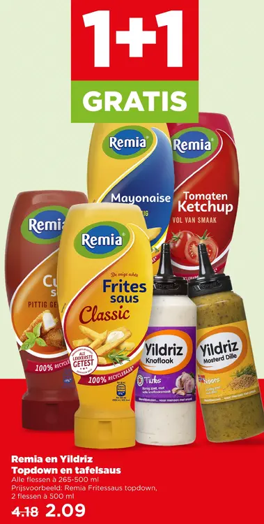 Aanbieding: Remia en Yildriz Topdown en tafelsaus