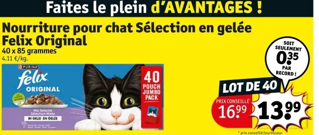 Offre: Nourriture pour chat Sélection en gelée Felix