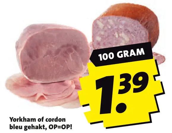 Aanbieding: Yorkham of cordon bleu gehakt
