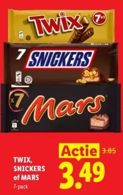 Aanbieding: Twix, Snickers of Mars