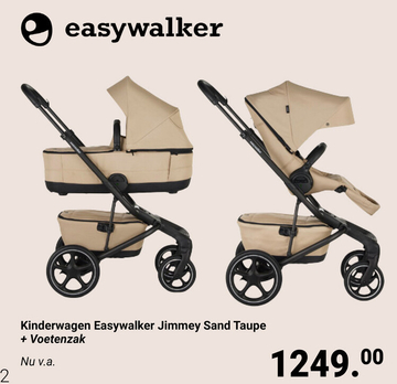 Aanbieding: Kinderwagen Easywalker Jimmey Sand Taupe