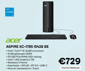 Aanbieding: Aspire xc-1785 i5428 be