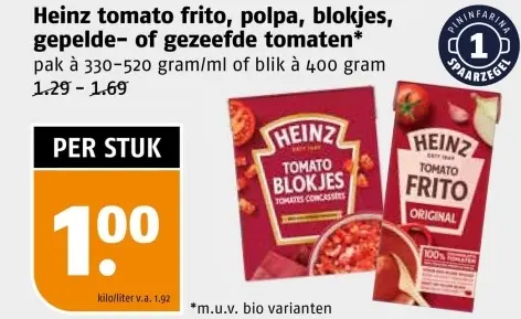 Aanbieding: Tomato frito, polpa, blokjes, gepelde- of gezeefde tomaten