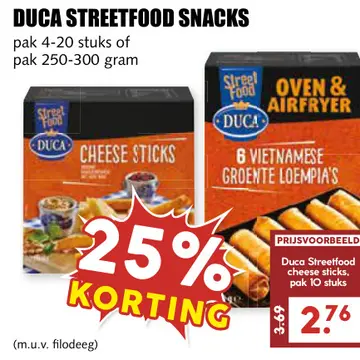 Aanbieding: Duca Streetfood cheese sticks
