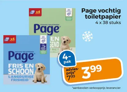 Aanbieding: Page vochtig toiletpapier