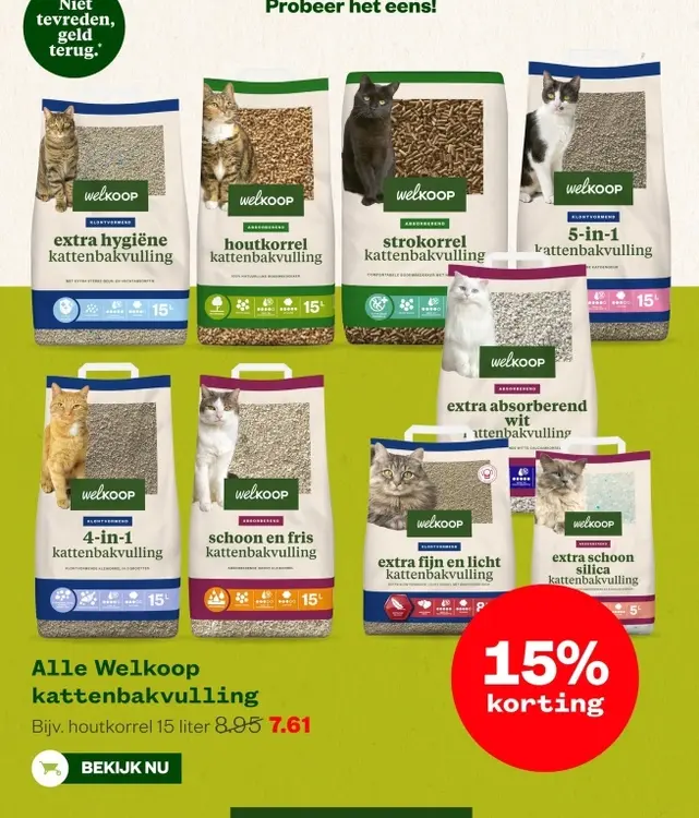Aanbieding: Alle Welkoop kattenbakvulling