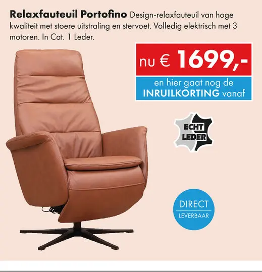 Aanbieding: Portofino relaxfauteuil