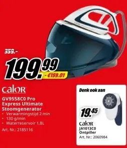 Promotie: GV9558C0 Pro Express Ultimate Stoomgenerator