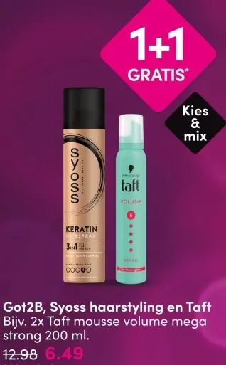 Aanbieding: Got2B, Syoss haarstyling en Taft