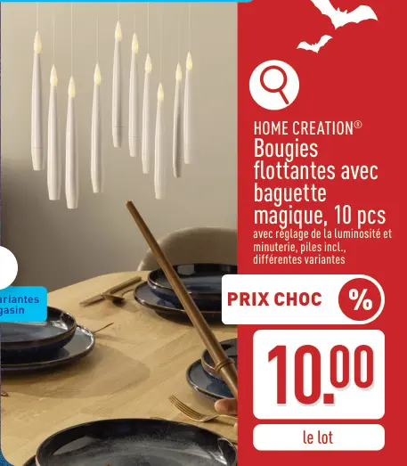 Offre: Bougies flottantes avec baguette magique
