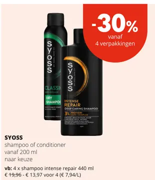 Aanbieding: Syoss shampoo of conditioner