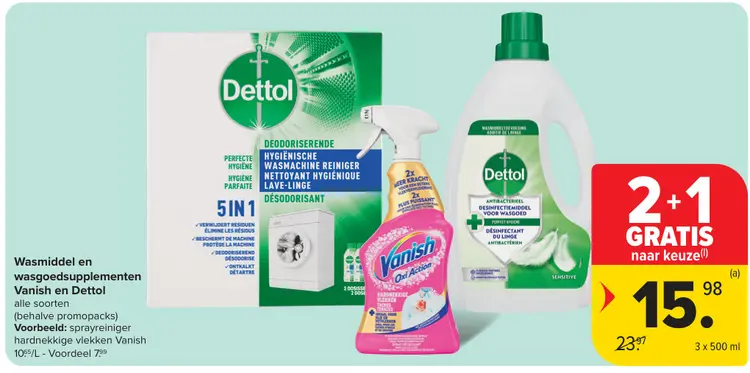 Promotie: Wasmiddel en wasgoedsupplementen