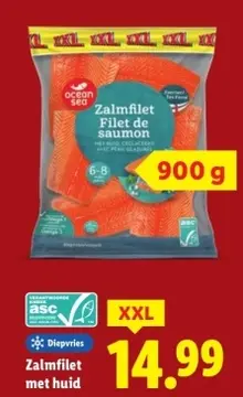 Aanbieding: Zalmfilet met huid