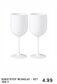 Aanbieding: Kunststof wijnglas - set van 2
