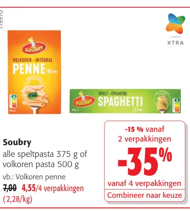 Promotie: Speltpasta of volkoren pasta