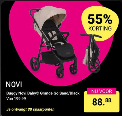 Aanbieding: Buggy Novi Baby® Grande Go Sand/Black