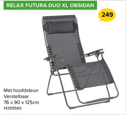 Promotie: Relax futura duo xl obsidan