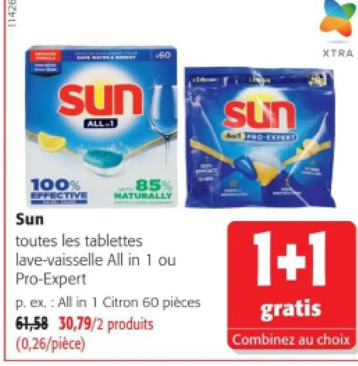 Offre: toutes les tablettes lave-vaisselle All in 1 