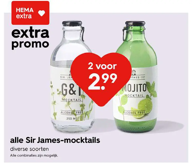 Promotie: Alle Sir James-mocktails