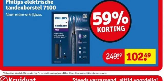 Aanbieding: Philips elektrische tandenborstel 7100