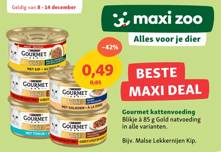 Aanbieding: Gourmet kattenvoeding 85 g