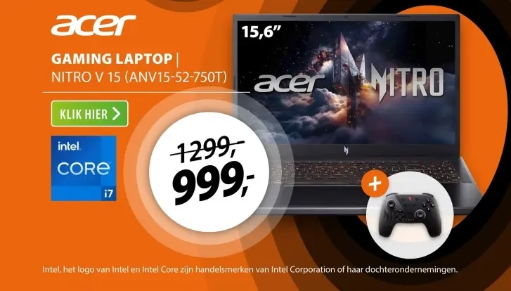 Aanbieding: Gaming laptop | nitro v 15 (anv15-52-750t)