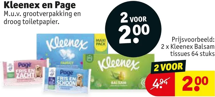 Promotie: Tissues en droog toiletpapier