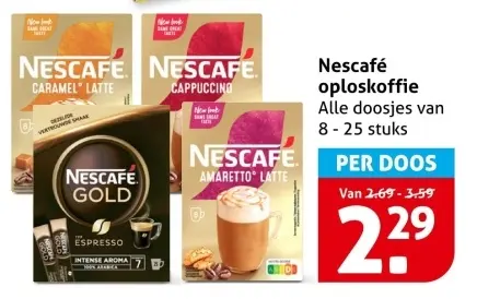 Aanbieding: Nescafé oploskoffie