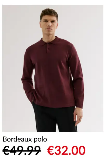 Promotie: Bordeaux polo