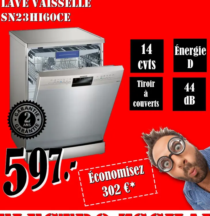 Aanbieding: Lave vaisselle sn23h160ce
