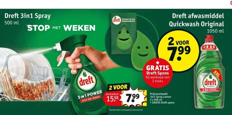Aanbieding: Dreft 3in1 Spray