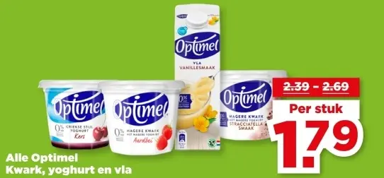 Optimel Kwark, yoghurt en vla