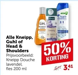 Aanbieding: Alle Kneipp, Guhl of Head & Shoulders