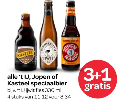 Aanbieding: 't IJ, Jopen of Kasteel speciaalbier
