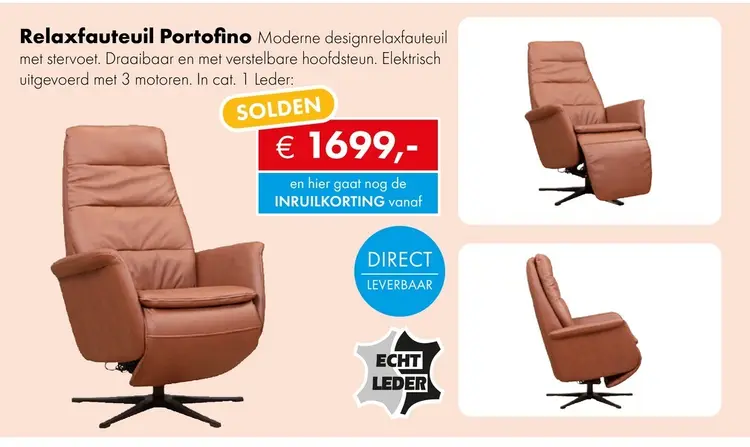 Promotie: Portofino relaxfauteuil