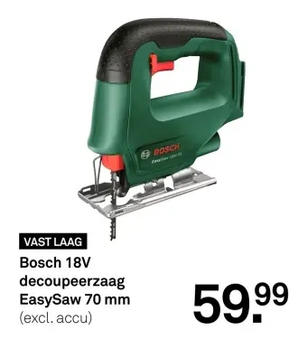 Aanbieding: Bosch 18V decoupeerzaag EasySaw 70 mm