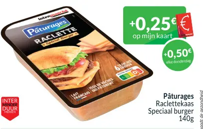 Promotie: Raclettekaas Speciaal burger