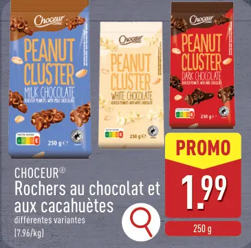 Offre: Rochers au chocolat et aux cacahuètes