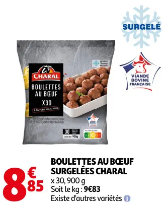 Promotie: Boulettes au bœuf surgelées