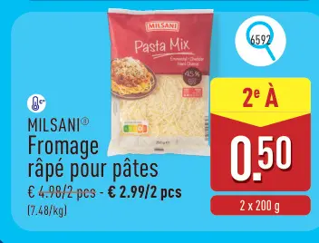 Offre: Fromage râpé pour pâtes
