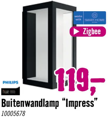 Aanbieding: Hue White and Color Ambiance LED buitenlamp Impress zwart