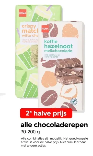 Promotie: Alle chocoladerepen