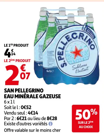 Promotie: Eau minérale gazeuse