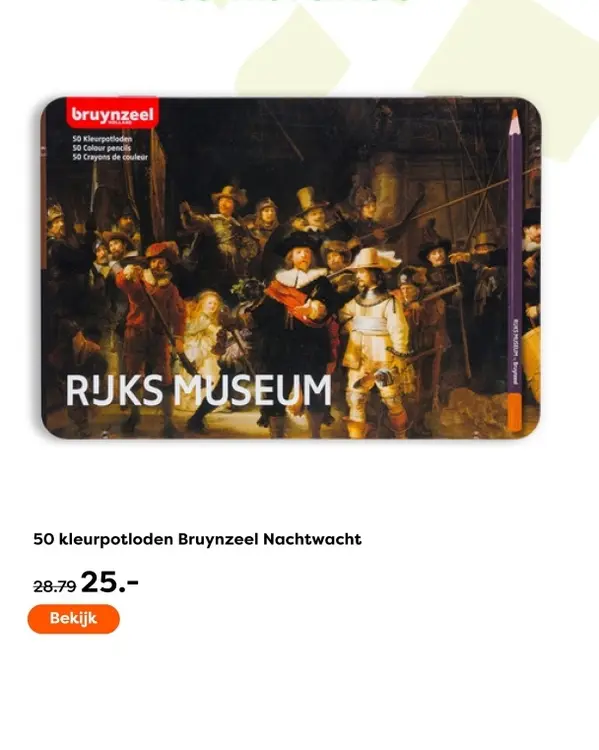 Aanbieding: kleurpotloden Nachtwacht