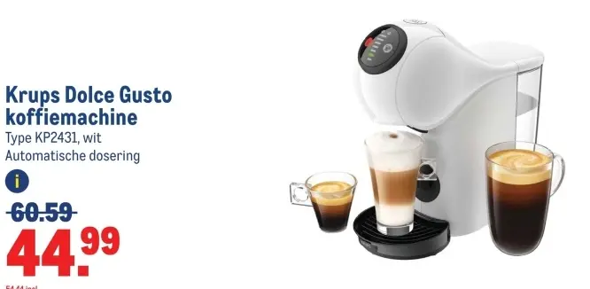 Aanbieding: Krups Dolce Gusto koffiemachine