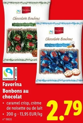 Offre: Bonbons au chocolat