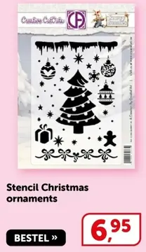Aanbieding: Stencil Christmas ornaments
