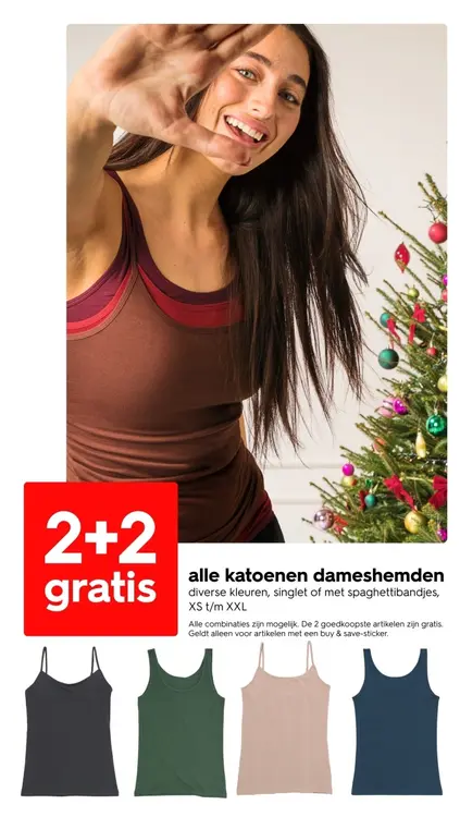 Aanbieding: katoenen dameshemden